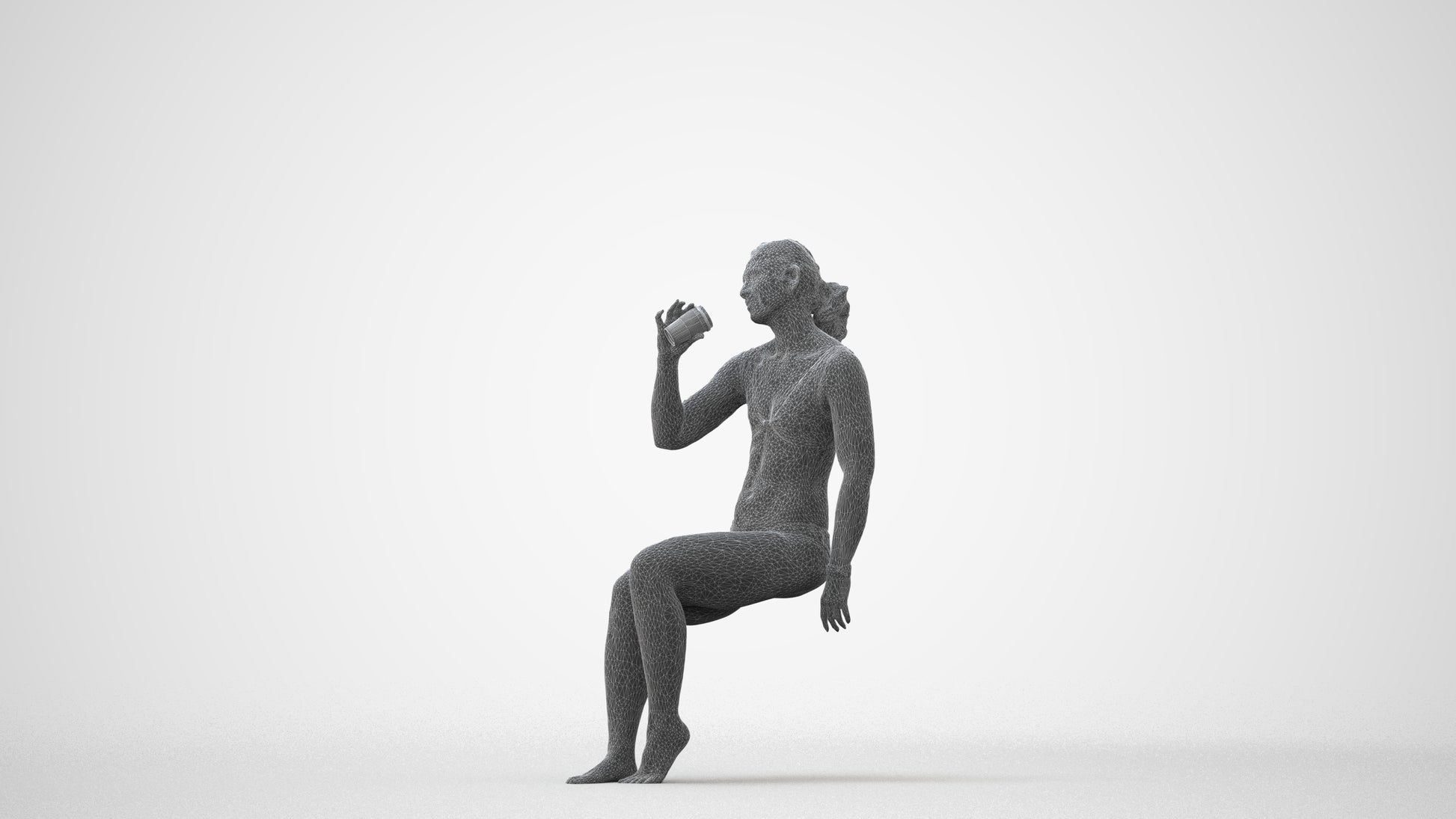 realistic 3D woman mix, scanned archviz people for Blender and 3ds Max, square thumbnail
