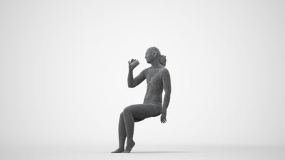 realistic 3D woman mix, scanned archviz people for Blender and 3ds Max, square thumbnail