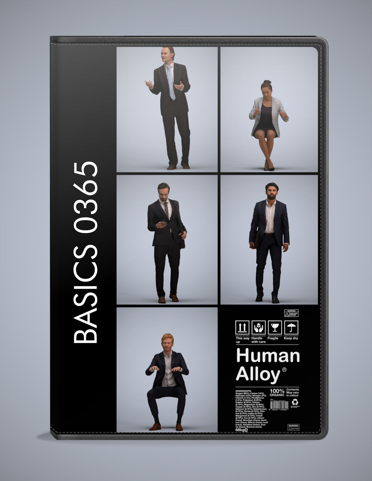realistic 3D humans business pack, 5 archviz people FBX OBJ for Blender