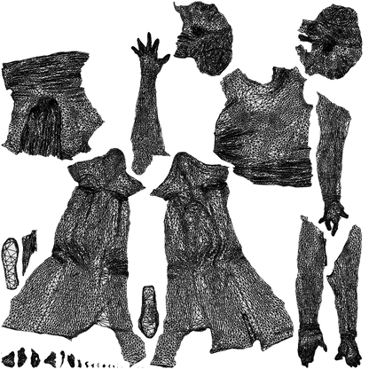 3D scanned woman standing casual, photorealistic archviz people for Enscape and SketchUp, wireframe top-down view