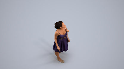 realistic 3D woman formal formalaffairs, scanned archviz people for Blender and 3ds Max, back view render