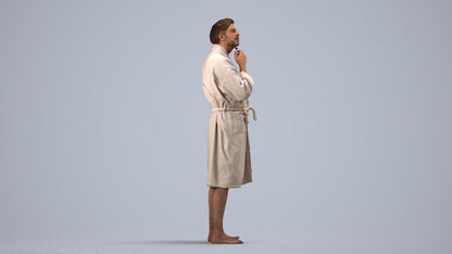 3D scanned man sport, photorealistic archviz people for Enscape and SketchUp, side view render