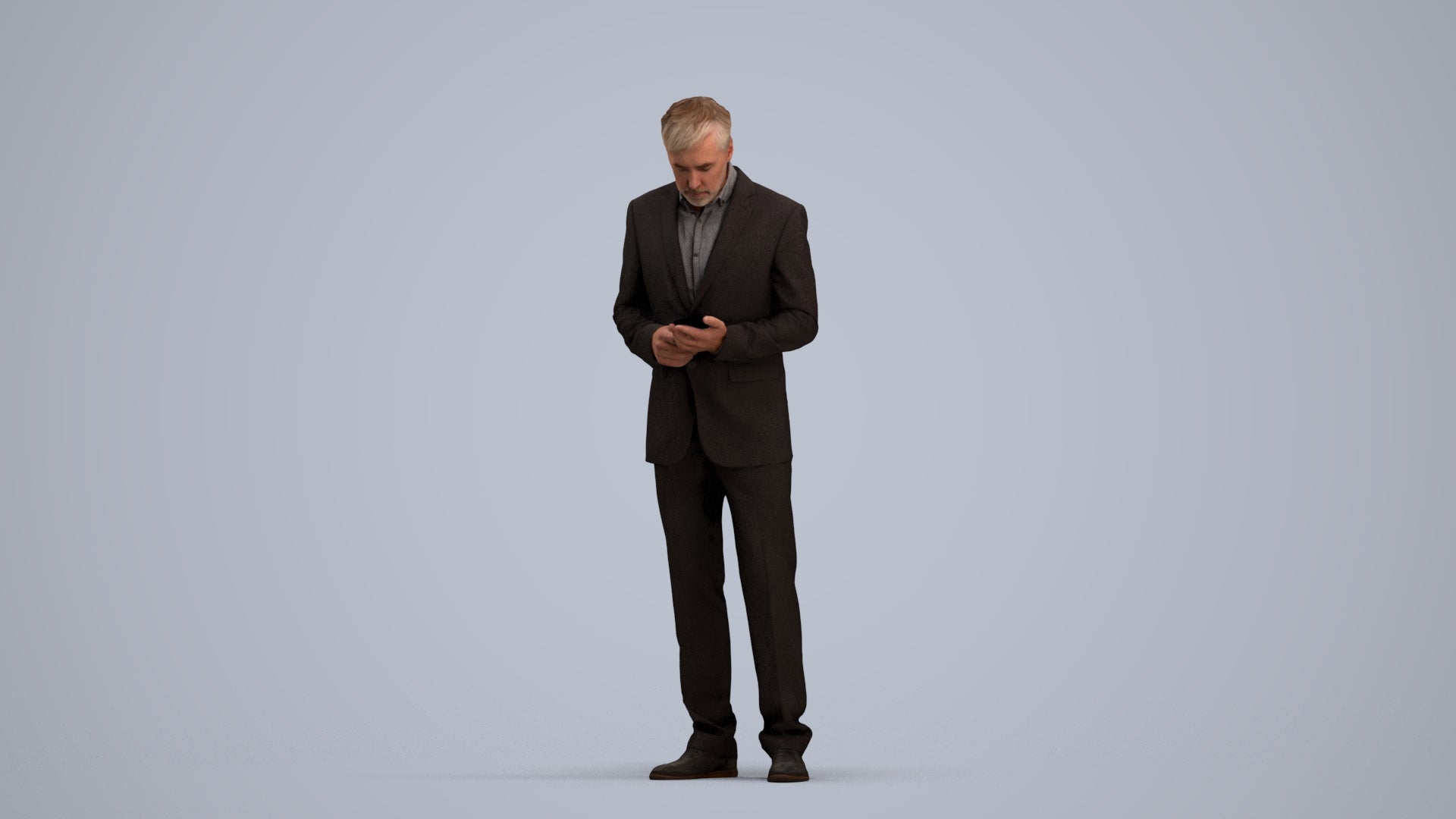 scanned 3D man business, photogrammetry people for Enscape and V-Ray, standing pose render