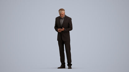 scanned 3D man business, photogrammetry people for Enscape and V-Ray, standing pose render