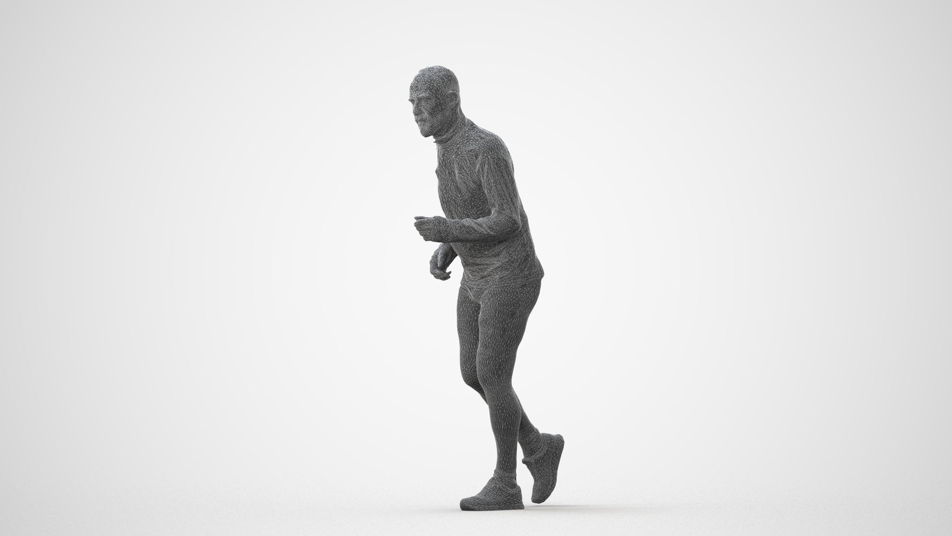 realistic 3D senior man sport, scanned archviz people for Blender and 3ds Max, square thumbnail