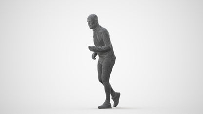 realistic 3D senior man sport, scanned archviz people for Blender and 3ds Max, square thumbnail