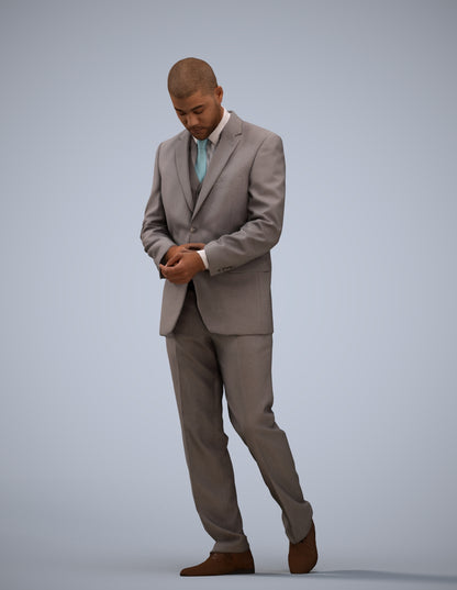 realistic 3D people man business, render-ready for V-Ray and Corona, FBX OBJ