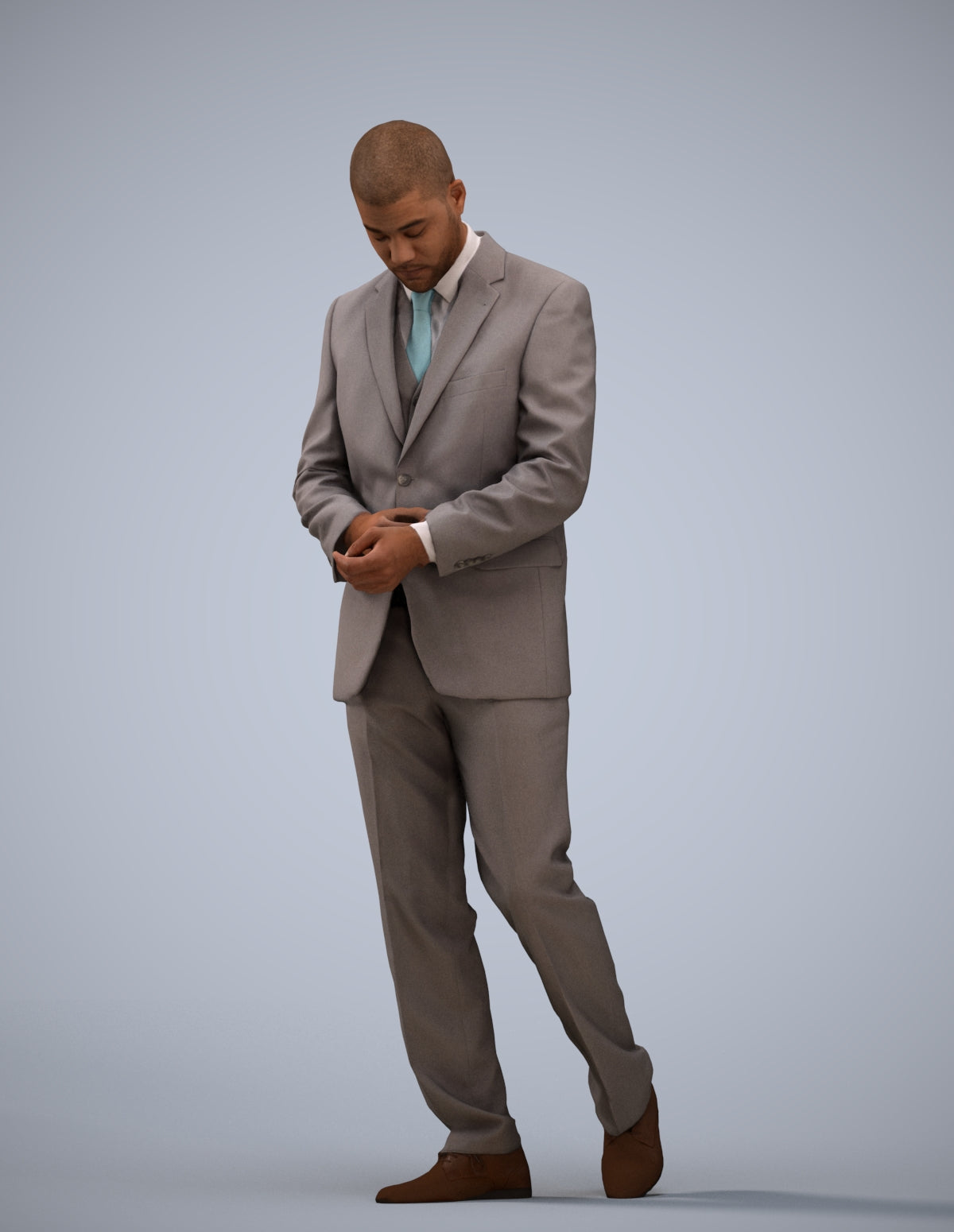 realistic 3D people man business, render-ready for V-Ray and Corona, FBX OBJ