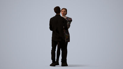 realistic 3D people woman business, render-ready for V-Ray and Corona, FBX OBJ, three-quarter view render