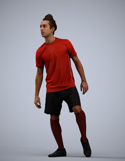 realistic 3D human man sport, archviz people FBX OBJ for Blender
