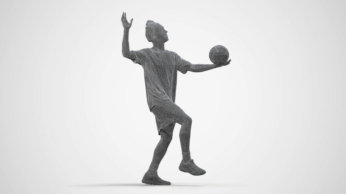 scanned 3D man sport, photogrammetry people for Enscape and V-Ray, wireframe side view