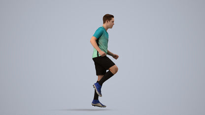 scanned 3D boy sport, photogrammetry people for Enscape and V-Ray, side view render