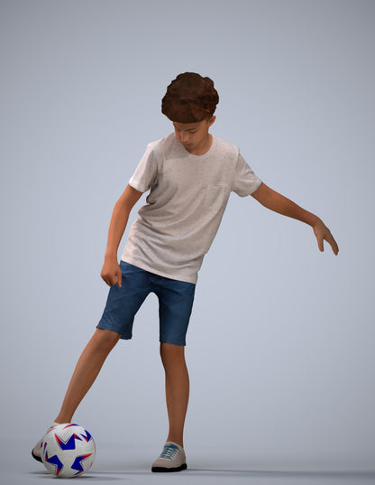 realistic 3D boy sport kids, scanned archviz people for Blender and 3ds Max