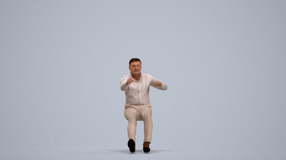 realistic 3D people man casual driving, render-ready for V-Ray and Corona, FBX OBJ, standing pose render