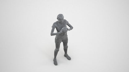 realistic 3D people woman sport, render-ready for V-Ray and Corona, FBX OBJ, wireframe three-quarter view
