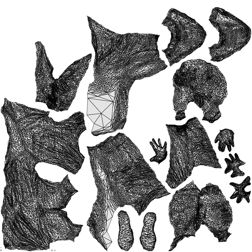 realistic 3D boy casual kids, scanned archviz people for Blender and 3ds Max, wireframe top-down view