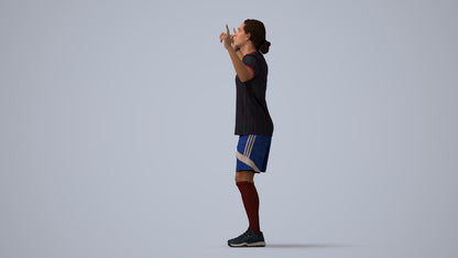 photogrammetry 3D man sport, realistic human model archviz FBX, three-quarter view render
