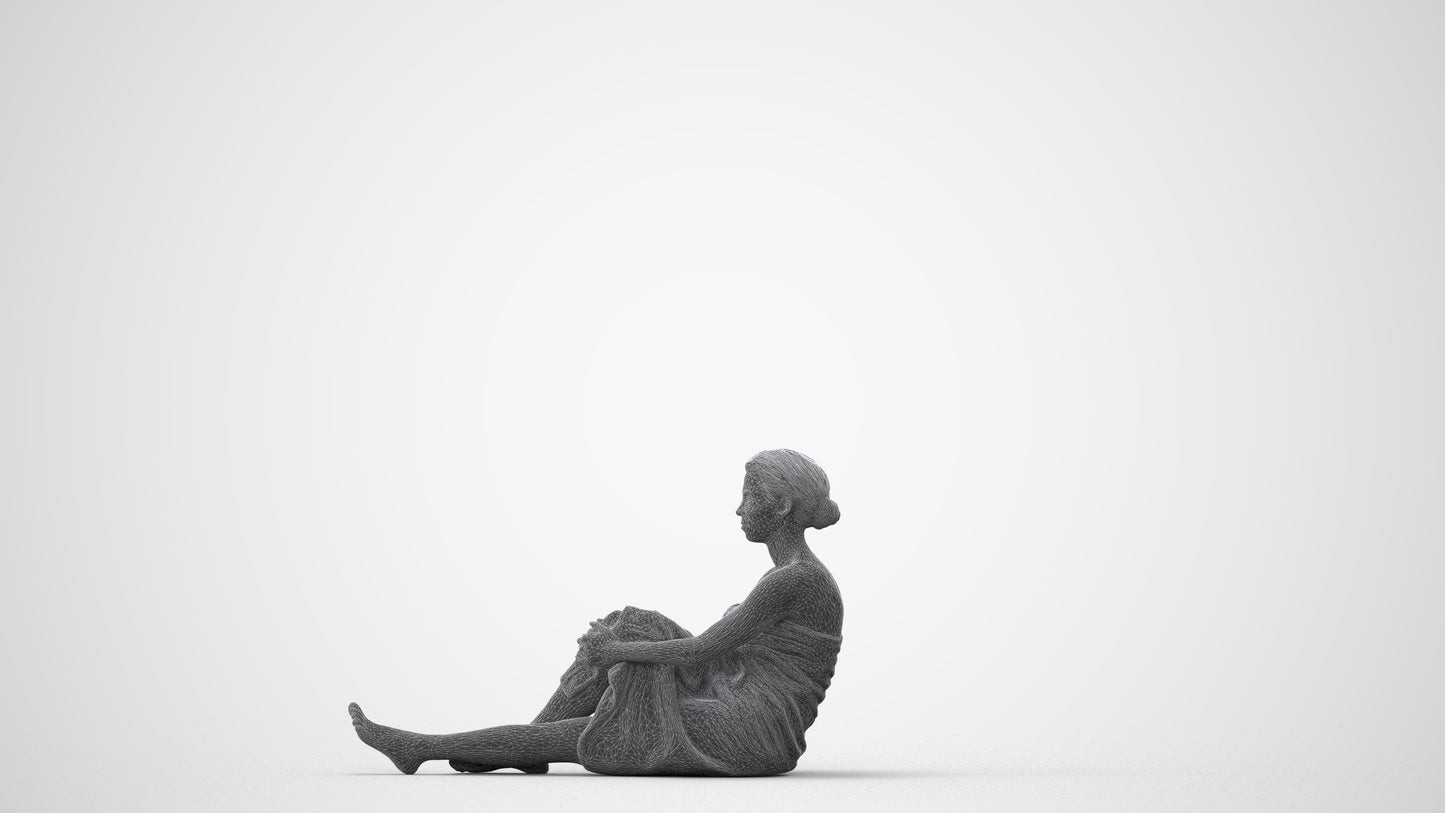 3D scanned woman sport, photorealistic archviz people for Enscape and SketchUp, square thumbnail