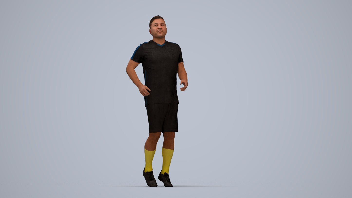realistic 3D people man sport, render-ready for V-Ray and Corona, FBX OBJ, top-down view render