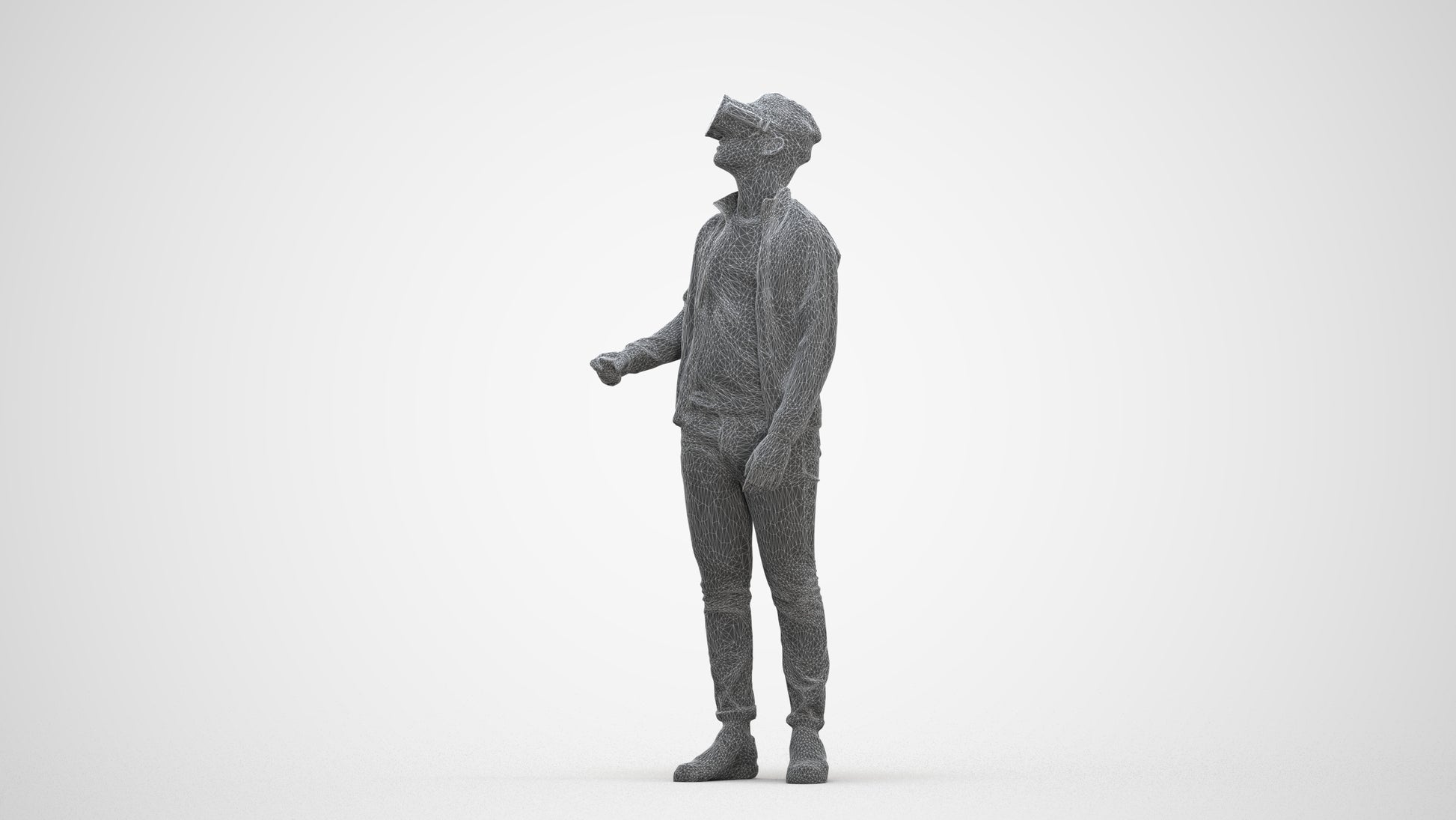 realistic 3D boy casual kids, scanned archviz people for Blender and 3ds Max, three-quarter front view render