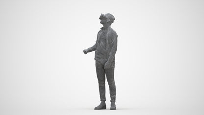 realistic 3D boy casual kids, scanned archviz people for Blender and 3ds Max, three-quarter front view render