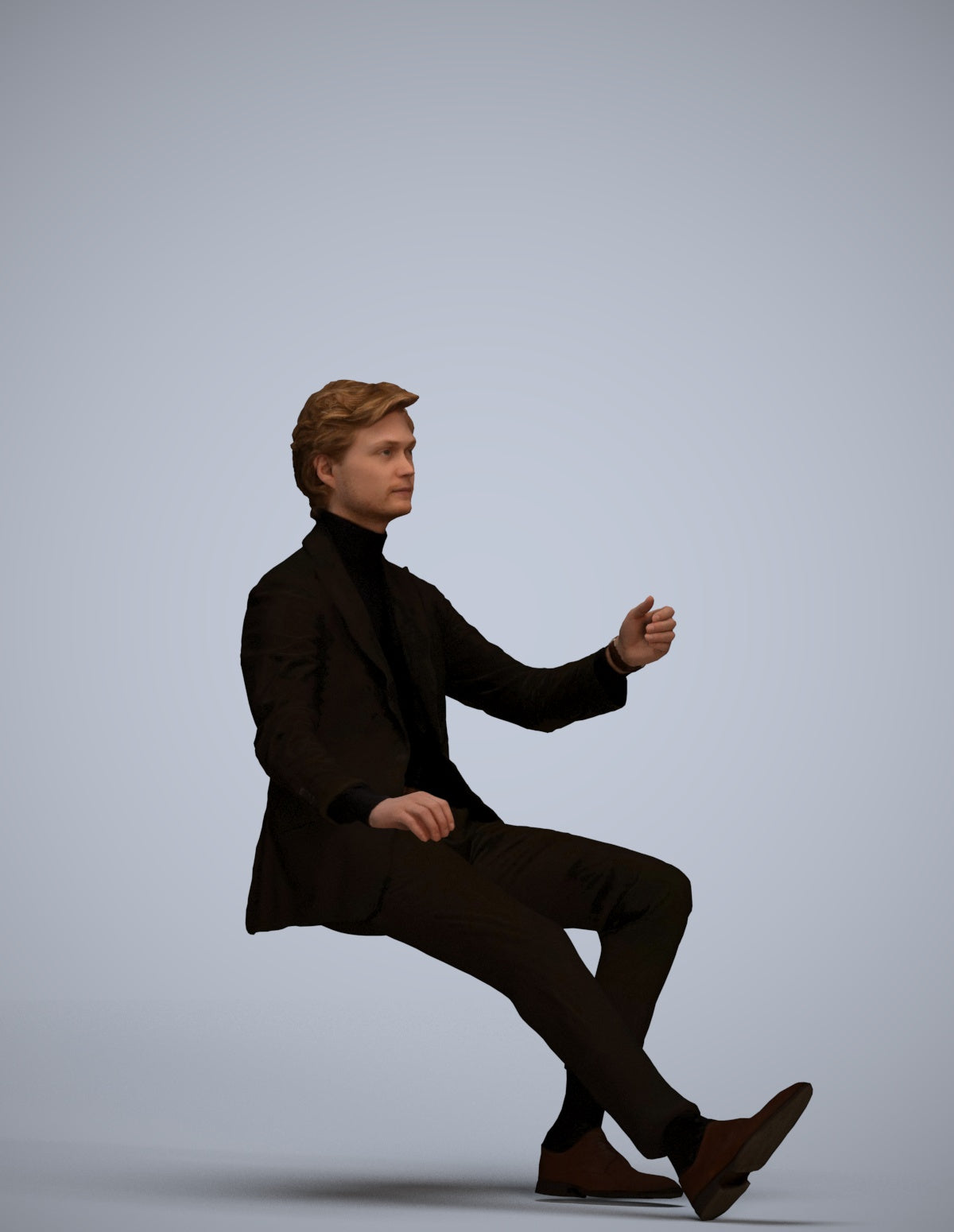 realistic 3D people man business driving, render-ready for V-Ray and Corona, FBX OBJ