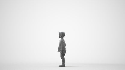 scanned 3D boy casual kids, photogrammetry people for Enscape and V-Ray, square thumbnail