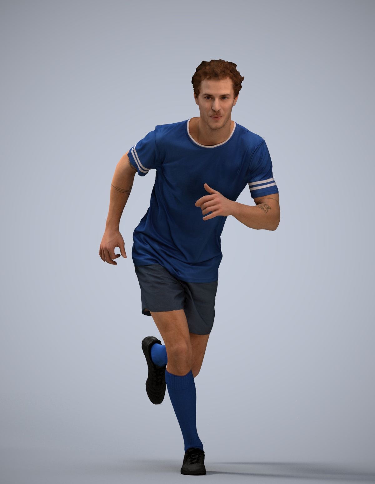3D people model man sport, scanned human for 3ds Max rendering