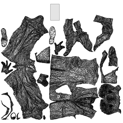 realistic 3D people man business, render-ready for V-Ray and Corona, FBX OBJ, wireframe top-down view