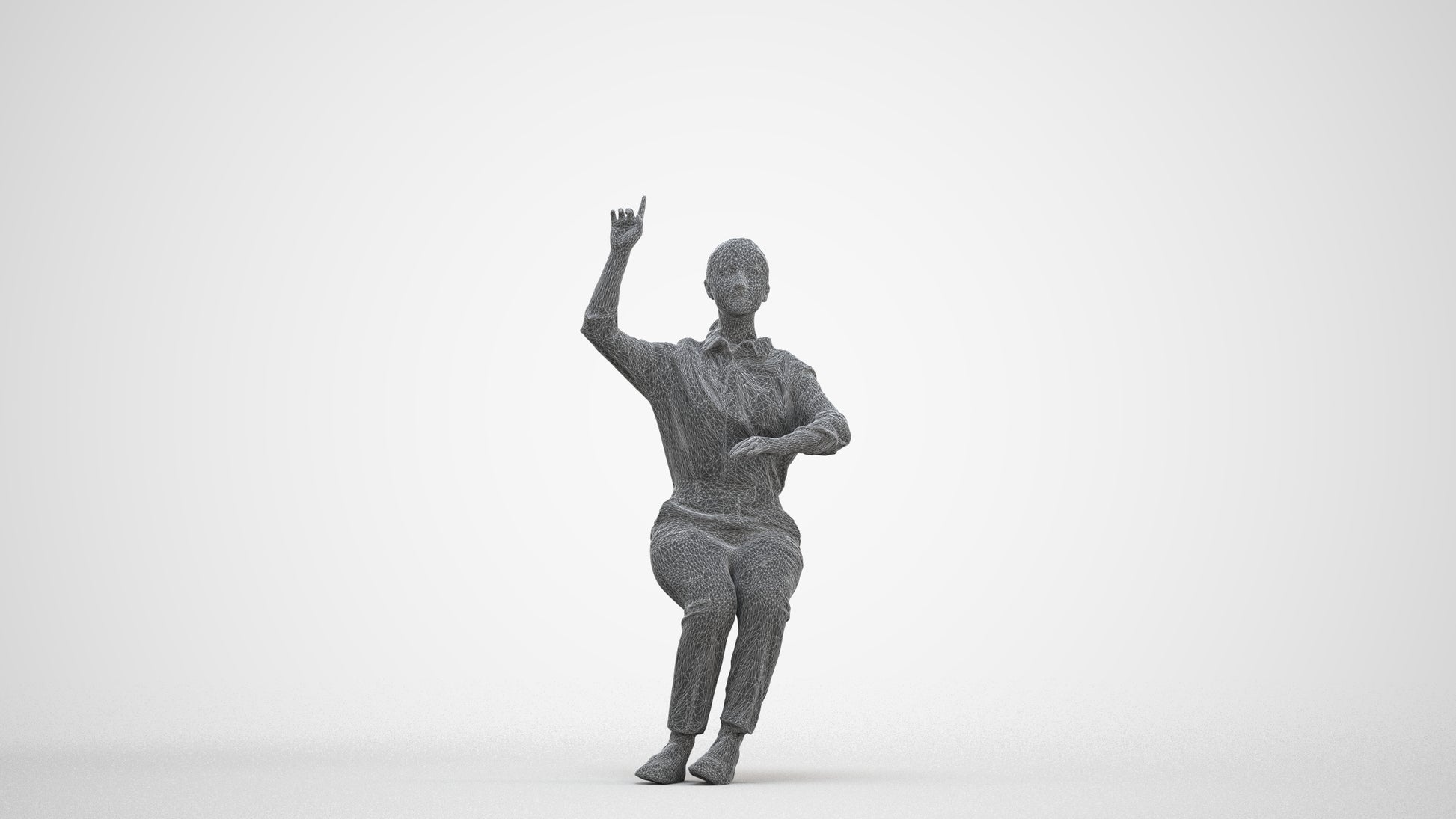realistic 3D girl kids, scanned archviz people for Blender and 3ds Max, three-quarter front view render