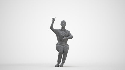 realistic 3D girl kids, scanned archviz people for Blender and 3ds Max, three-quarter front view render
