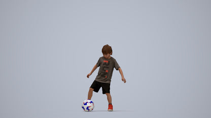 realistic 3D boy casual kids, scanned archviz people for Blender and 3ds Max, top-down view render