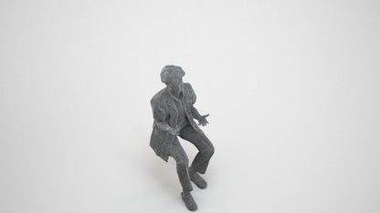 scanned 3D woman medical, photogrammetry people for Enscape and V-Ray, wireframe three-quarter view