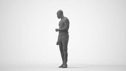 photogrammetry 3D man casual standing, realistic human model archviz FBX, square thumbnail
