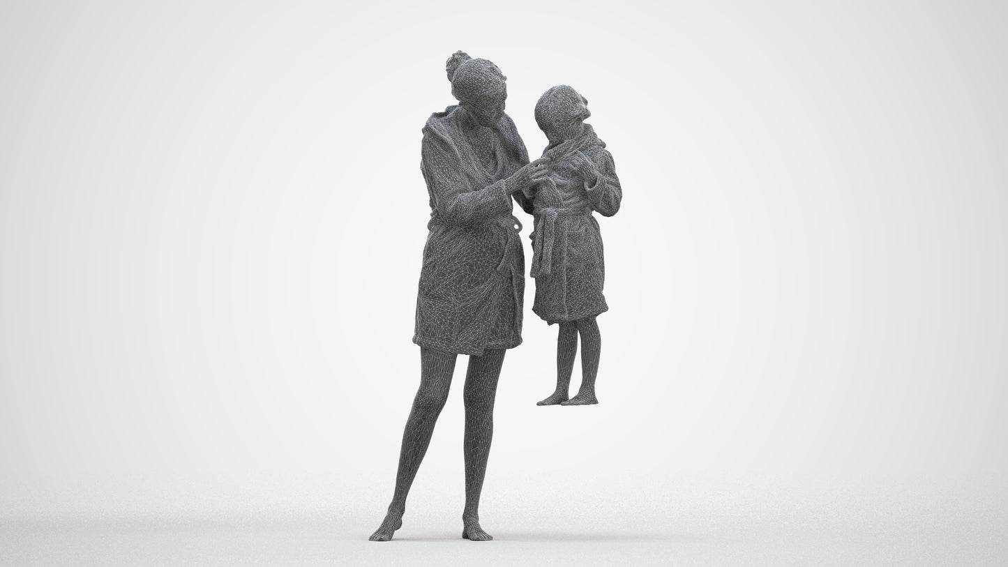 realistic 3D people girl casual kids, render-ready for V-Ray and Corona, FBX OBJ, three-quarter front view render