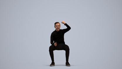 scanned 3D boy casual kids, photogrammetry people for Enscape and V-Ray, standing pose render