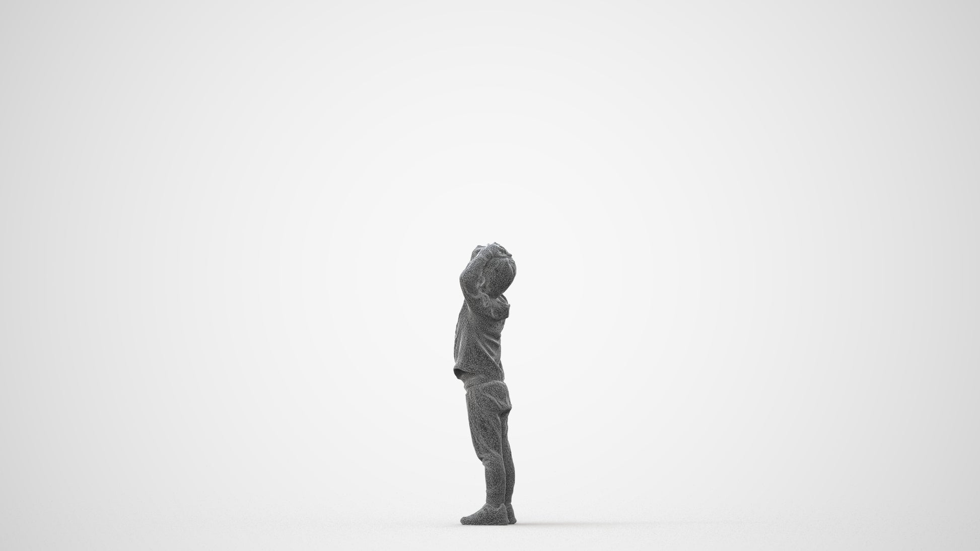 3D scanned boy kids casual, photorealistic archviz people for Enscape and SketchUp, square thumbnail