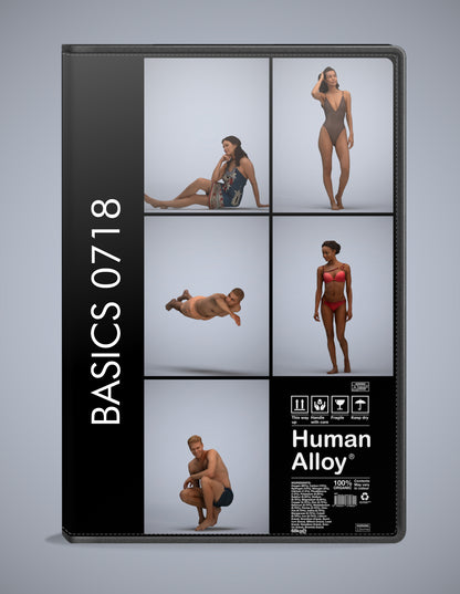 5 3D scanned people pool, photorealistic archviz pack for Enscape and SketchUp