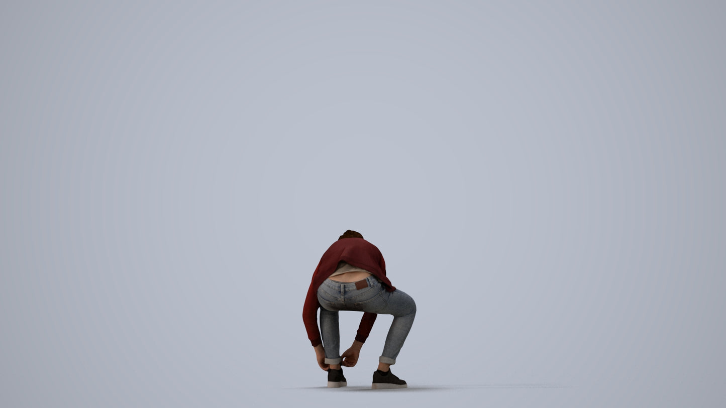 3D scanned boy kids casual, photorealistic archviz people for Enscape and SketchUp, three-quarter view render
