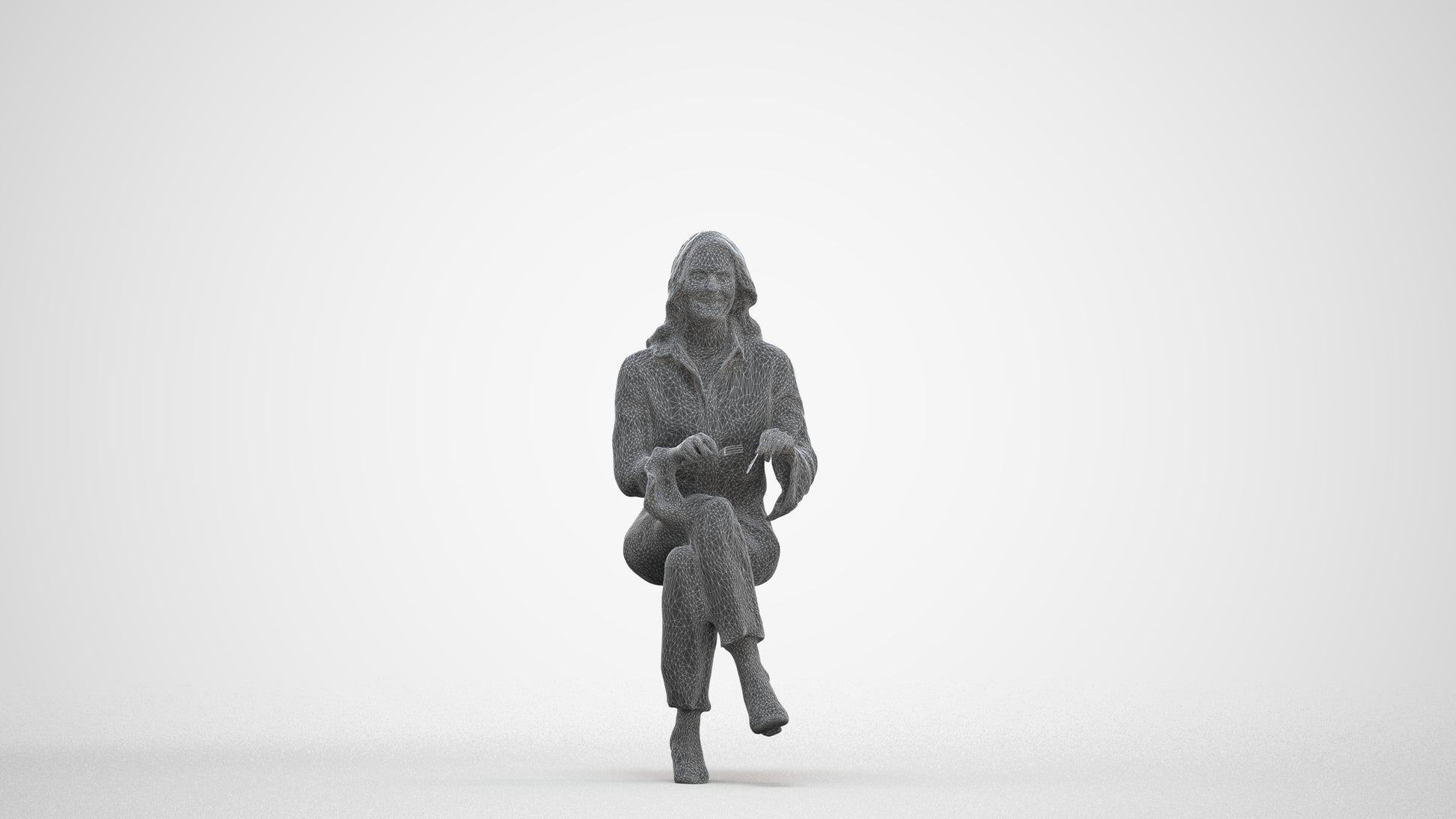 realistic 3D human woman business formalaffairs, archviz people FBX OBJ for Blender, three-quarter front view render