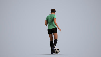 realistic 3D woman sport, scanned archviz people for Blender and 3ds Max, front view render