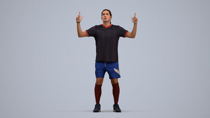 photogrammetry 3D man sport, realistic human model archviz FBX, standing pose render