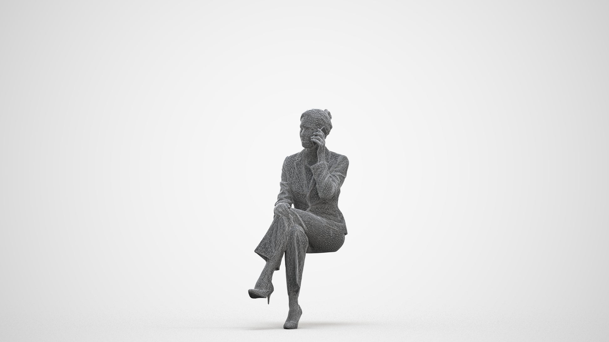 realistic 3D human man casual mix, archviz people FBX OBJ for Blender, three-quarter front view render