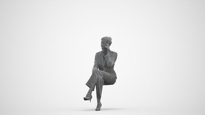 realistic 3D human man casual mix, archviz people FBX OBJ for Blender, three-quarter front view render