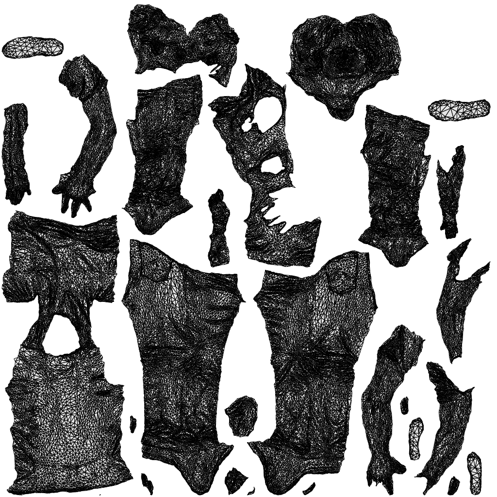 realistic 3D people girl casual kids, render-ready for V-Ray and Corona, FBX OBJ, wireframe top-down view