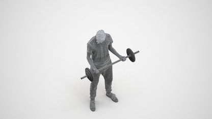 3D human model man sport, photogrammetry scanned person for archviz, wireframe three-quarter view