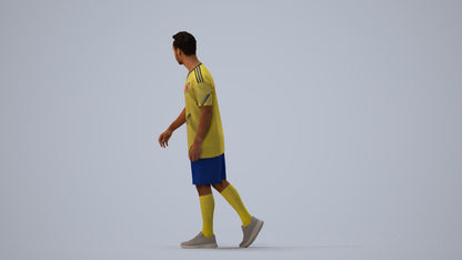photogrammetry 3D man sport, realistic human model archviz FBX, three-quarter view render