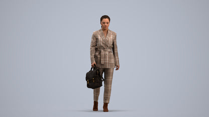 photogrammetry 3D woman business, realistic human model archviz FBX, standing pose render