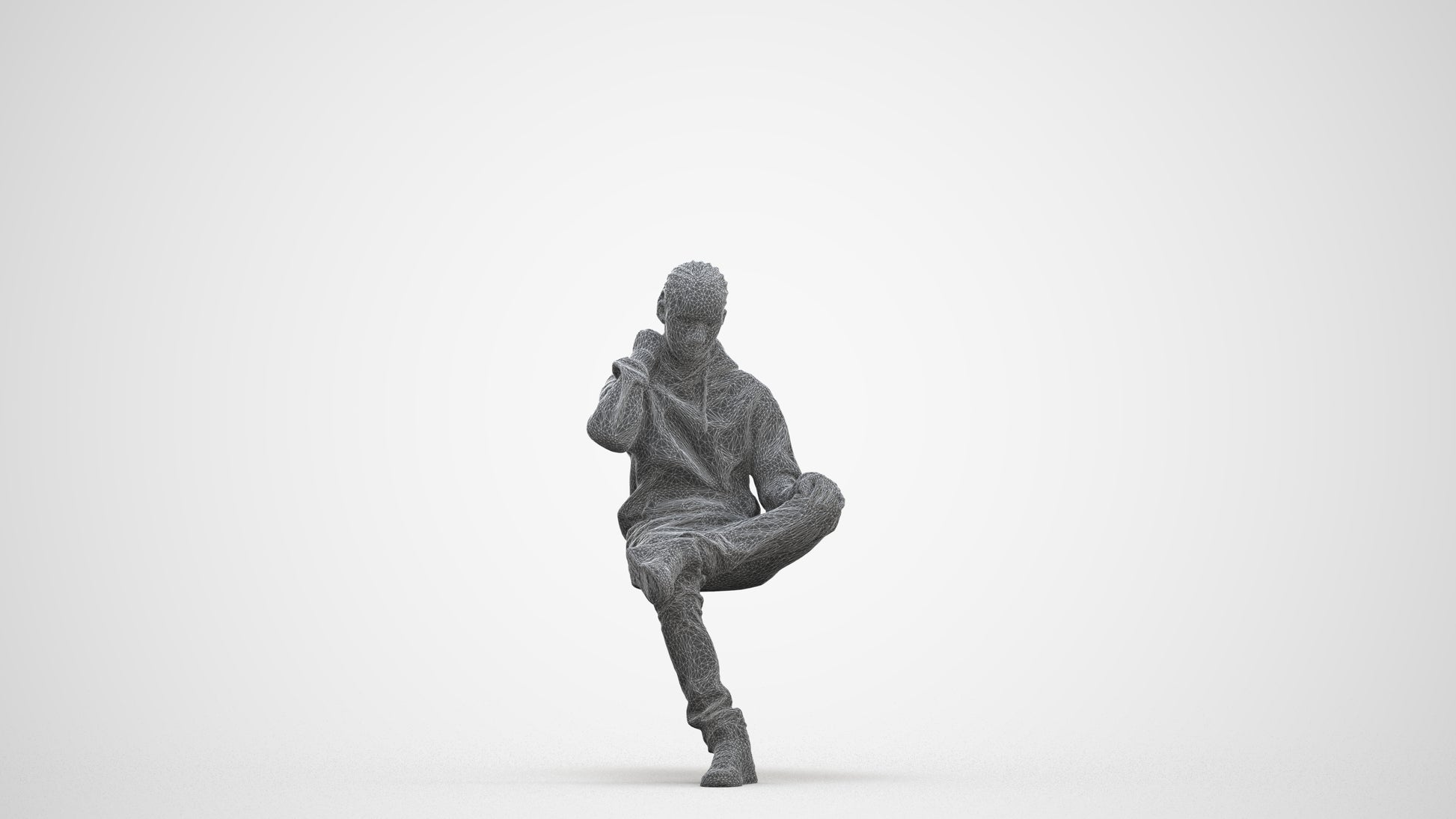 3D scanned boy kids casual, photorealistic archviz people for Enscape and SketchUp, three-quarter front view render