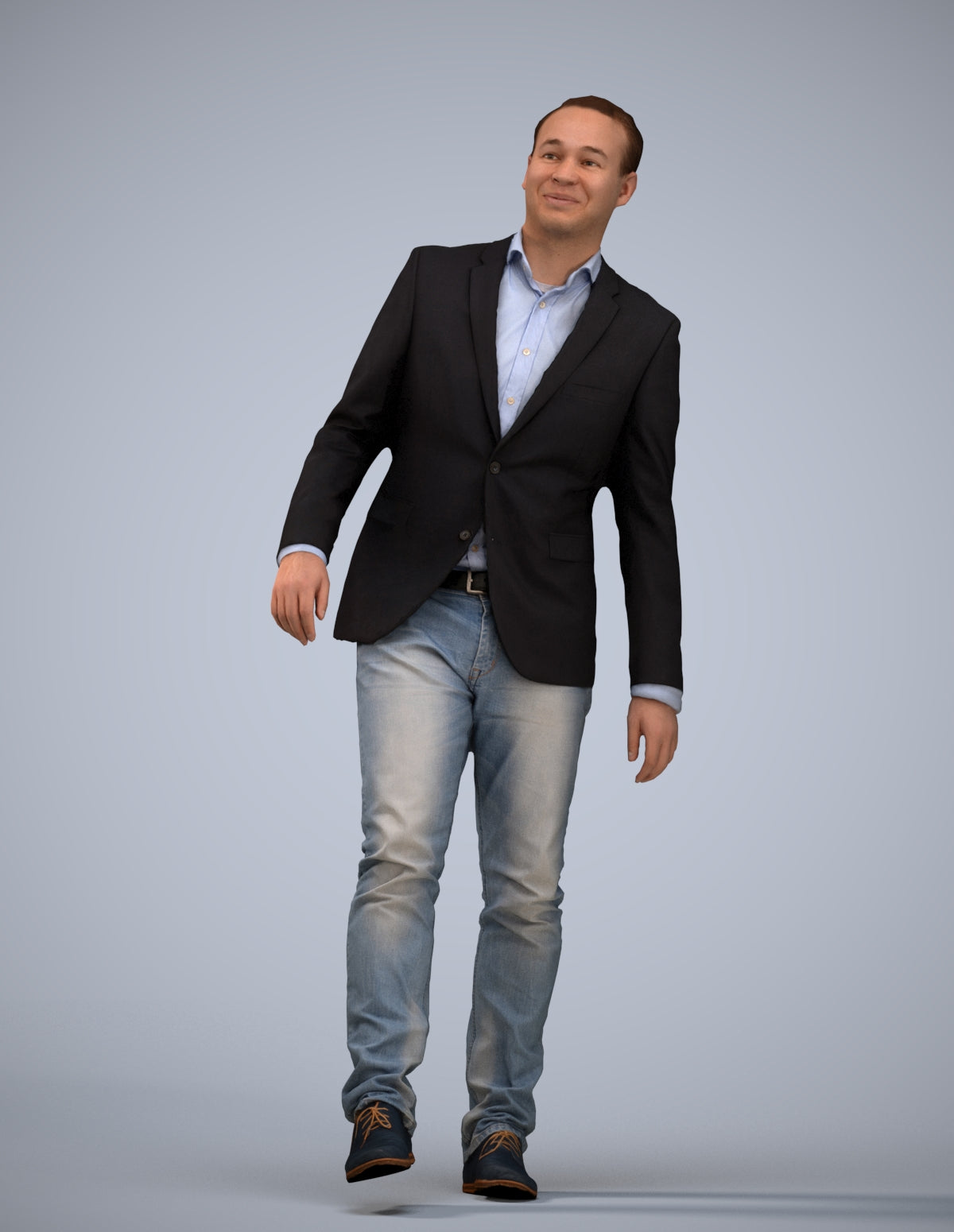 realistic 3D people man business, render-ready for V-Ray and Corona, FBX OBJ